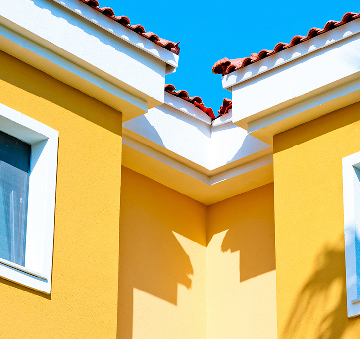 pintura amarilla para el exterior de un hogar