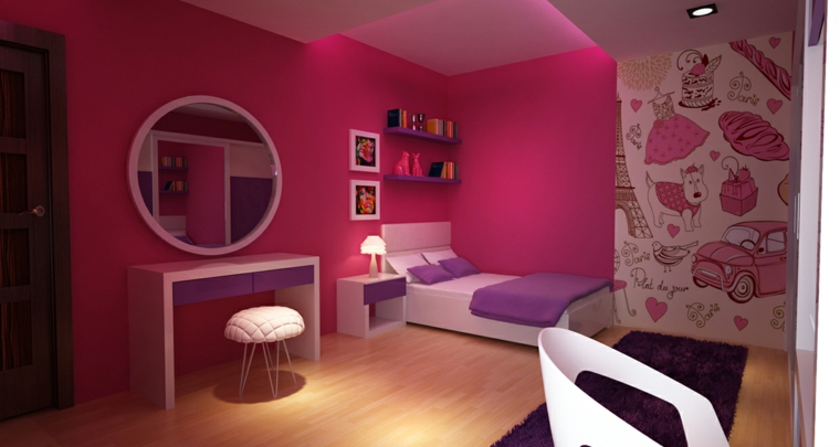 pintar-paredes-habitacion-nino-rosa-oscuro