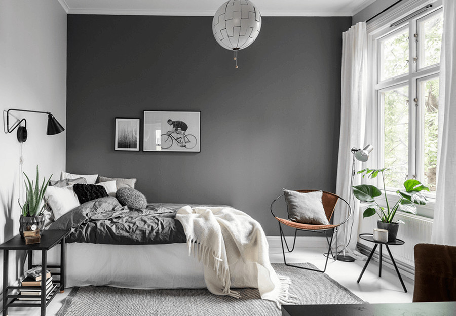 pintura gris para dormitorios